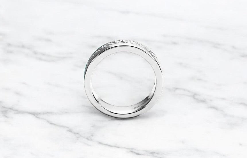 Moissanite Pave Herrenring