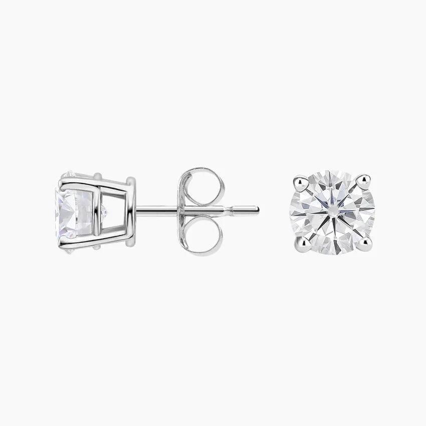 Boucles d'oreilles à tige en moissanite VVS