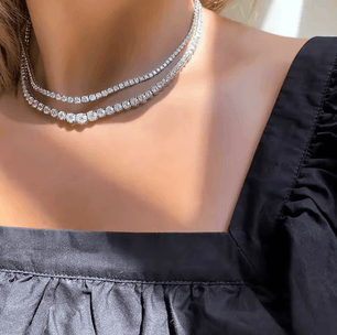 3–5 mm Moissanit-Tenniskette – VVS-Diamanten